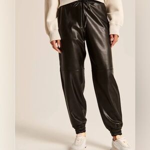 Abercrombie Vegan Leather Sunday Joggers